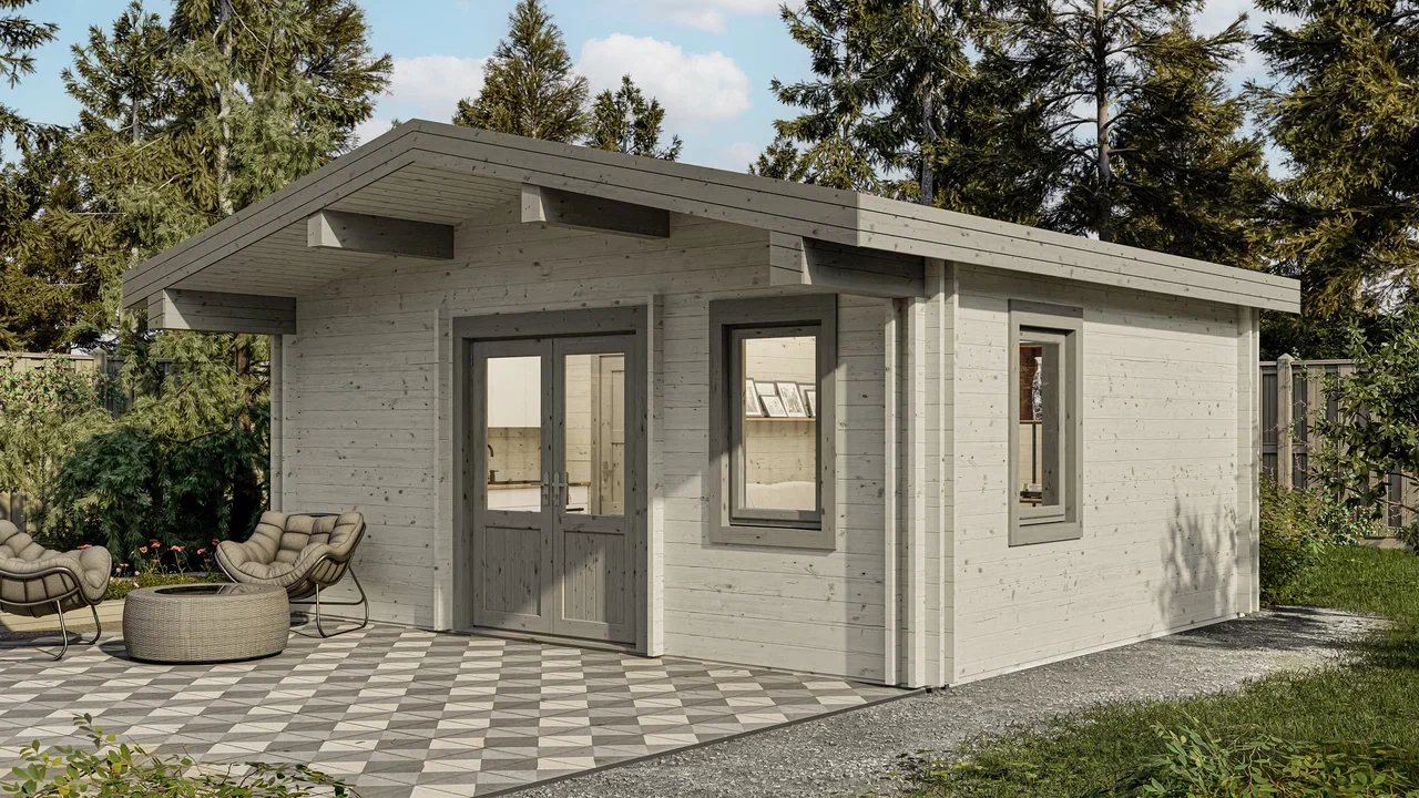 Дом дачный 21 двойной брус Стандарт (брус 44мм) ТН купить в Санкт-Петербурге