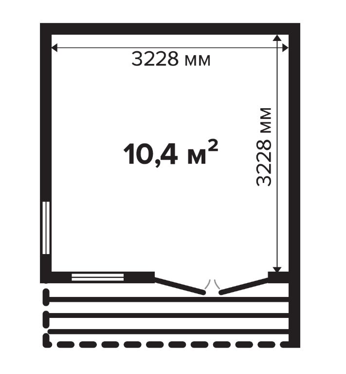 Дом садовый 10 куб Стандарт (брус 44мм) ТН купить в Санкт-Петербурге