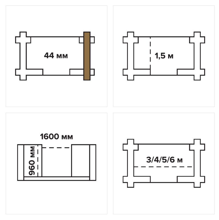 Терраса прямая 1.5 L=4м ТН купить в Санкт-Петербурге