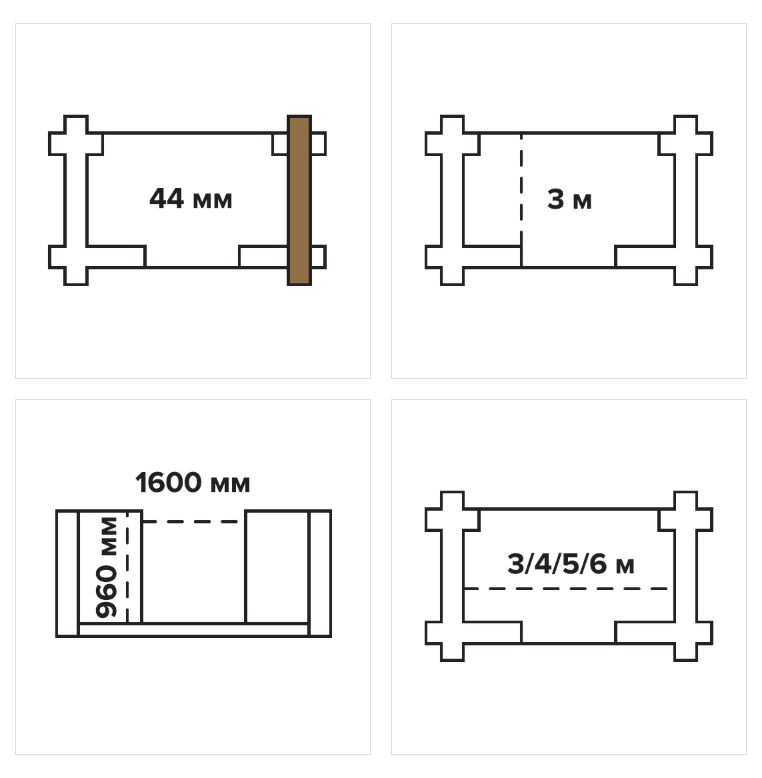 Терраса прямая 3 L=4м ТН купить в Санкт-Петербурге