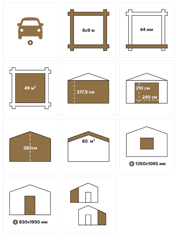 Гараж 49 Комфорт (брус 44 мм) ТН купить в Санкт-Петербурге