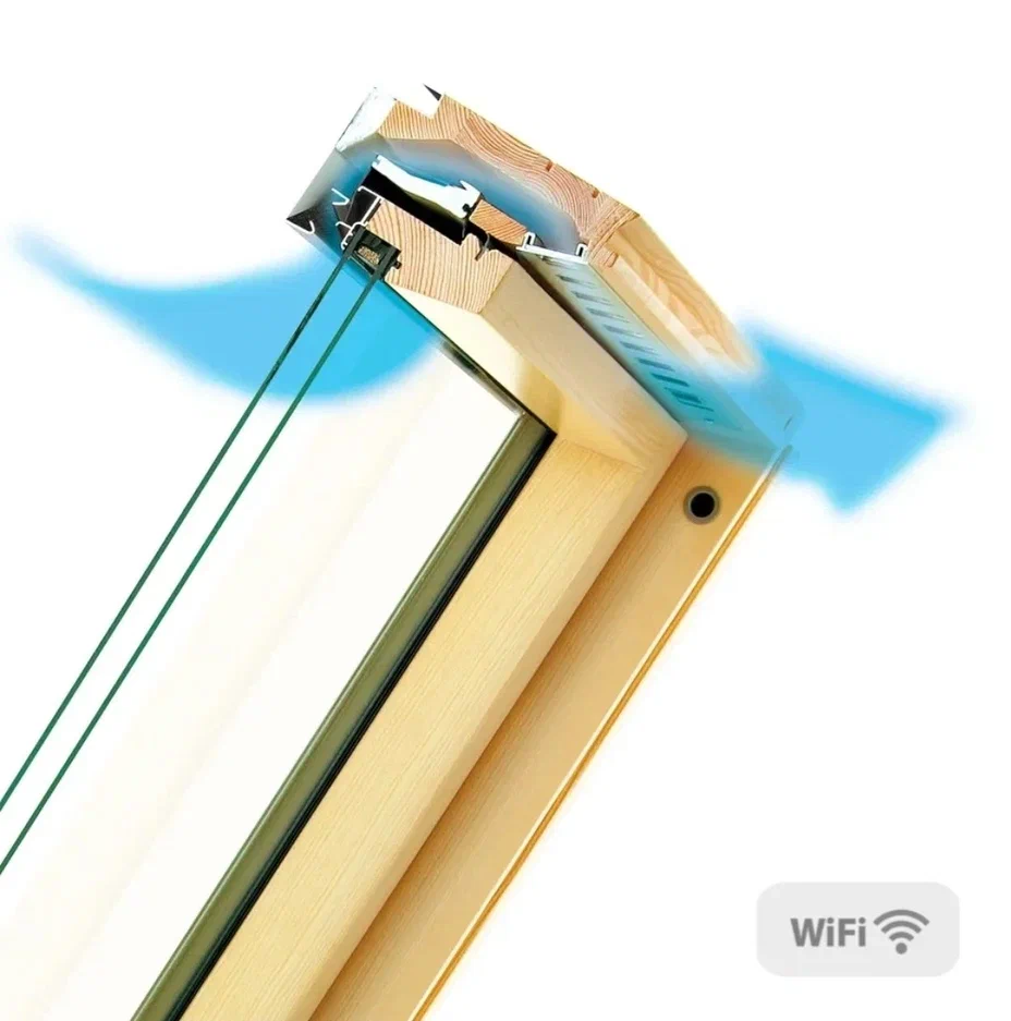Мансардное окно с автоматическим управлением Fakro (Факро) FTP-V U3 WiFi 55х78 см купить в Санкт-Петербурге
