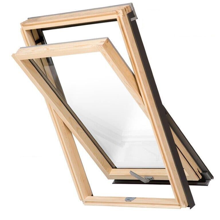 RoofLITE DPY S6A B900 114х118см Окно мансардное РуфЛАЙТ (ручка снизу), серый