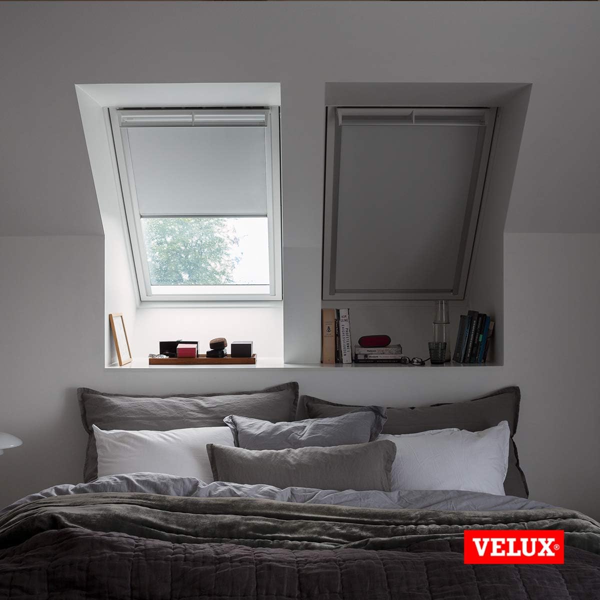 Штора блэкаут Velux DKL 1025 (белый) Велюкс Сиеста для мансардного окна