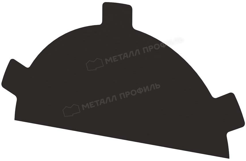 Заглушка конька полукруглого простая VikingMP E купить в Санкт-Петербурге