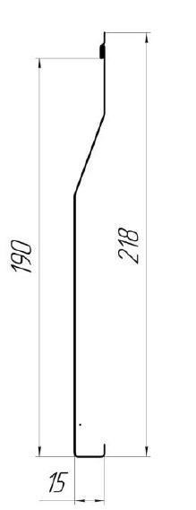 чертёж металлического сайдинга Корабельная доска одноволновая с тиснением 