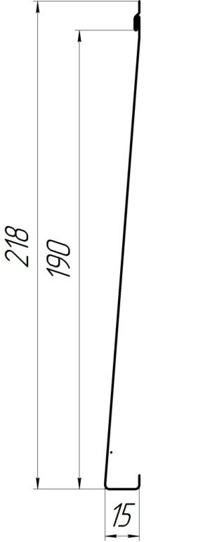 чертёж металлического сайдинга Финская доска широкая с тиснением 