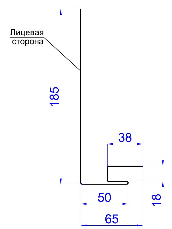 чертёж планки карнизного свеса сложной