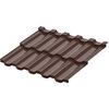 М/черепица модульная aquAsystem Гетеборг XXL 0.50мм 8017 (коричневый) Rooftop Шелк Zn180 1205х865мм