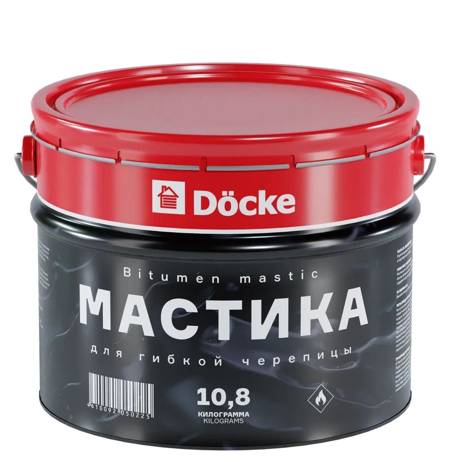 Мастика (клей) для гибкой черепицы 10л Docke купить в Москве