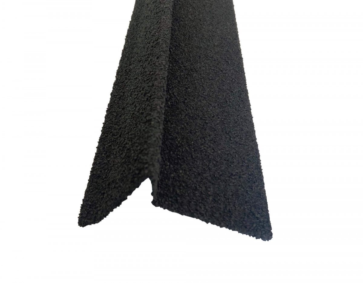 Планка торцевая правая с гранулятом ТН черный {75х25х65х5} 1.25м купить в Санкт-Петербурге