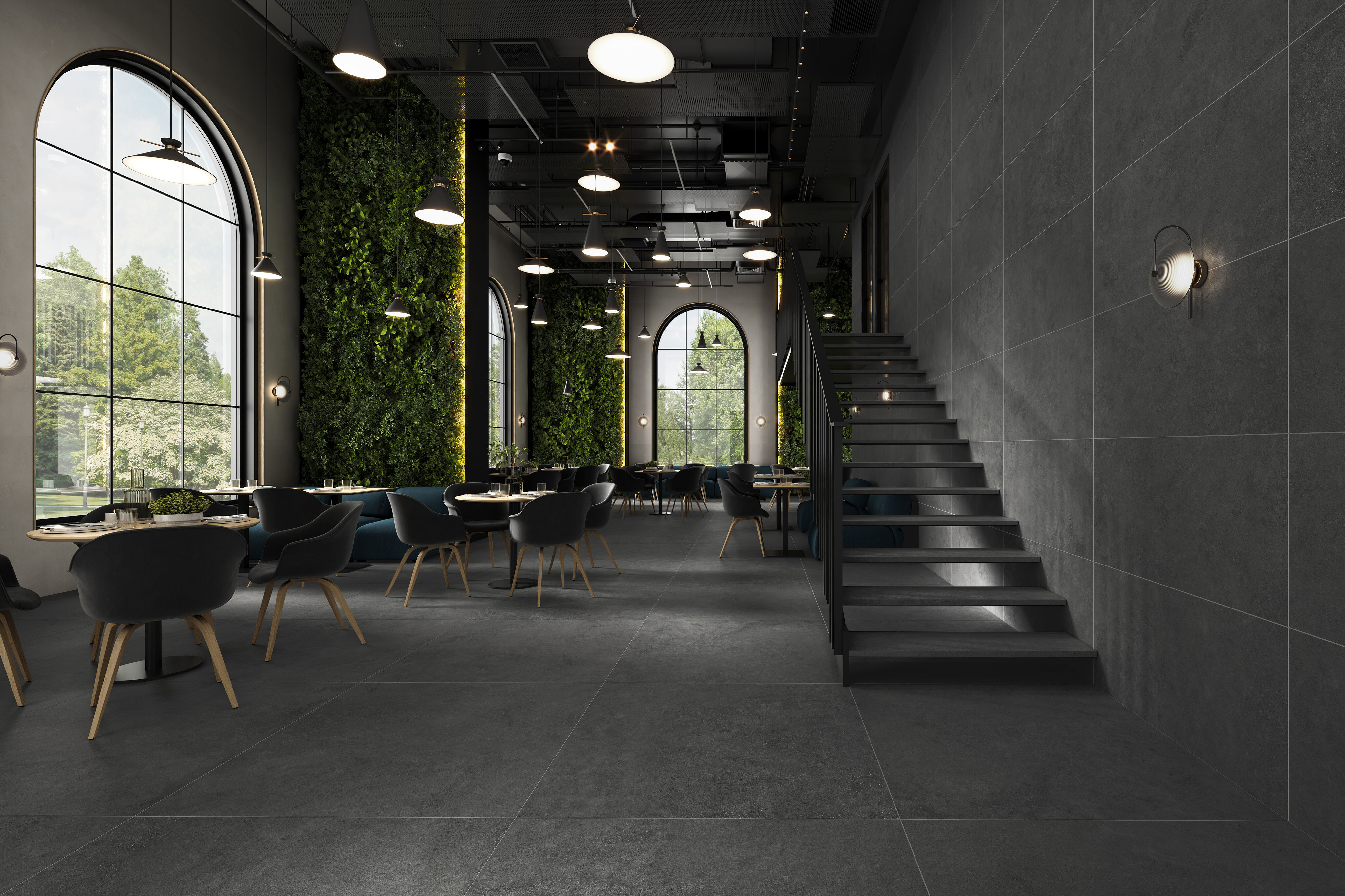 Плитка напольная клинкерная Essenza Grafite С3 33х33х0.8см антислип 9шт/1м2/уп Exagres купить в Санкт-Петербурге