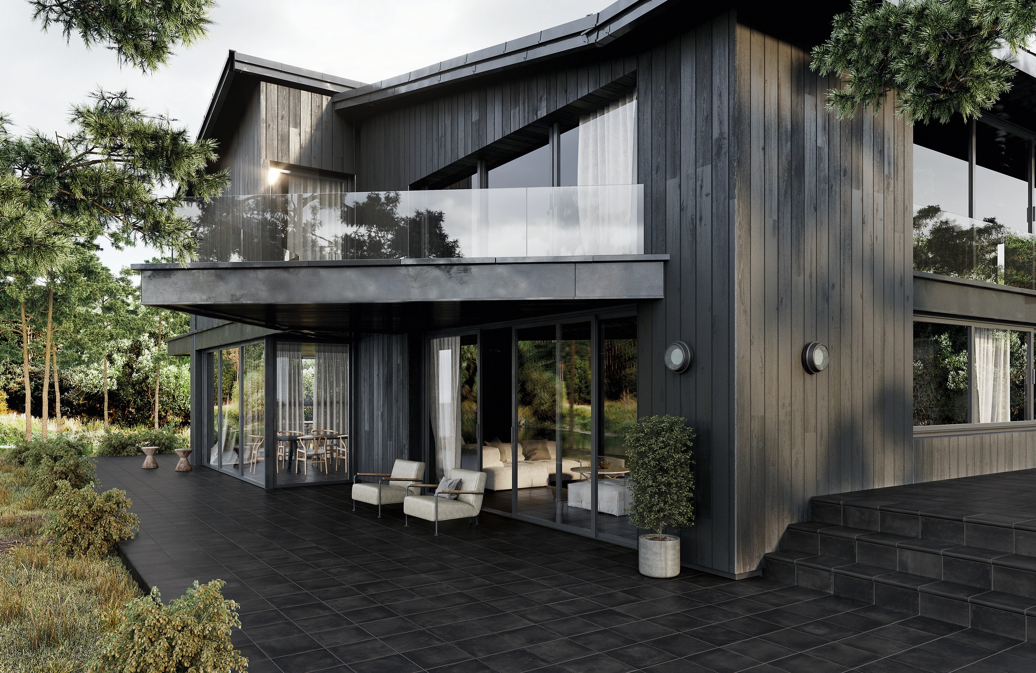 Плитка клинкерная Portland Black 33х33х1 антислип 9шт/упак Exagres купить в Санкт-Петербурге