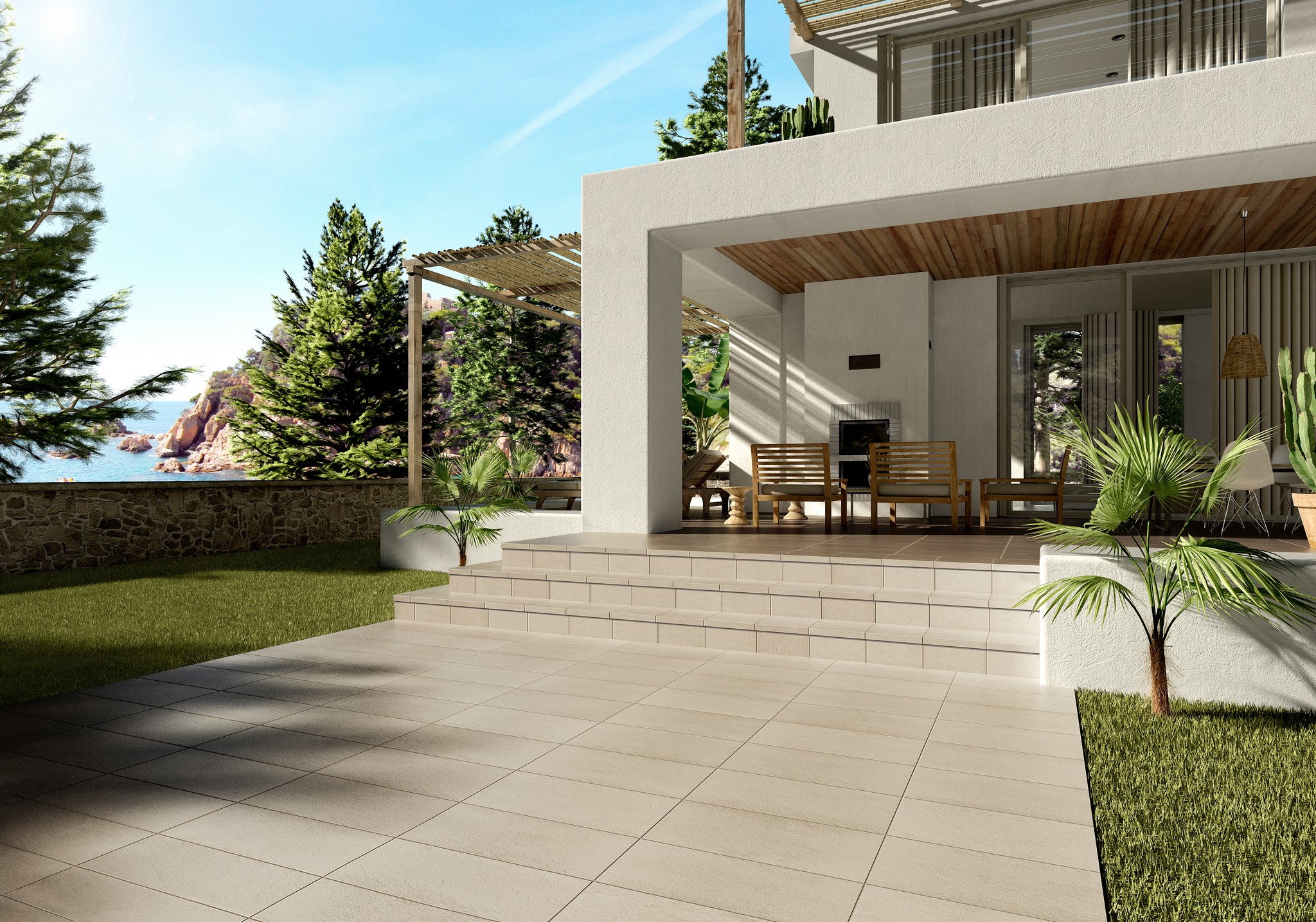 Ступень фронтальная Peldano Florentino Mediterraneo Arena 33х33х1.2 антислип Exagres купить в Санкт-Петербурге