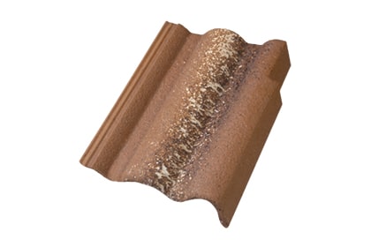 Боковая цементно-песчаная черепица Адриа правая коричневая