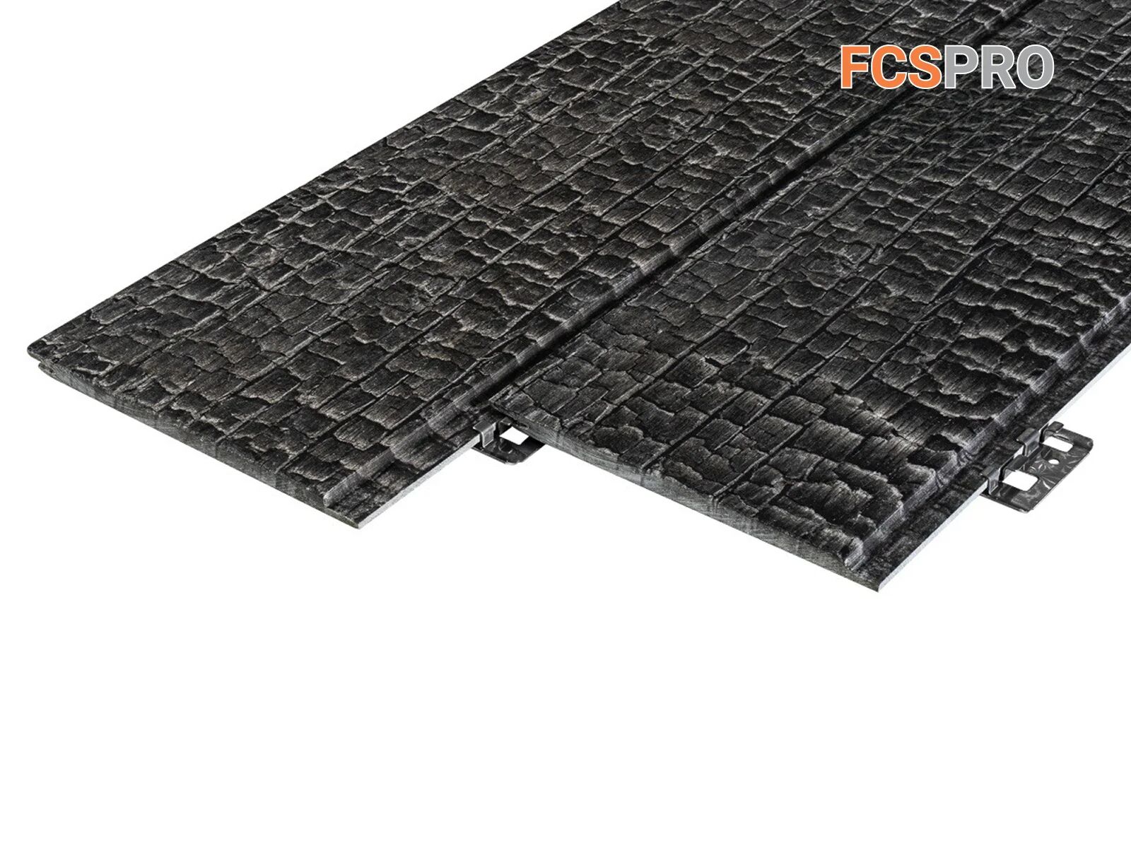 FCS Фиброцементный сайдинг Декор Вуд Клик Штиль 3000х100х10мм 0.3м2 Угольное купить в Санкт-Петербурге