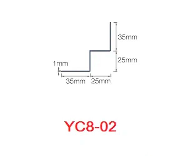 Wood Will Угол внутренний OverLap (внахлест) 3м алюминий белый, Wood Will Угол внутренний OverLap (внахлест) 3м алюминий белый