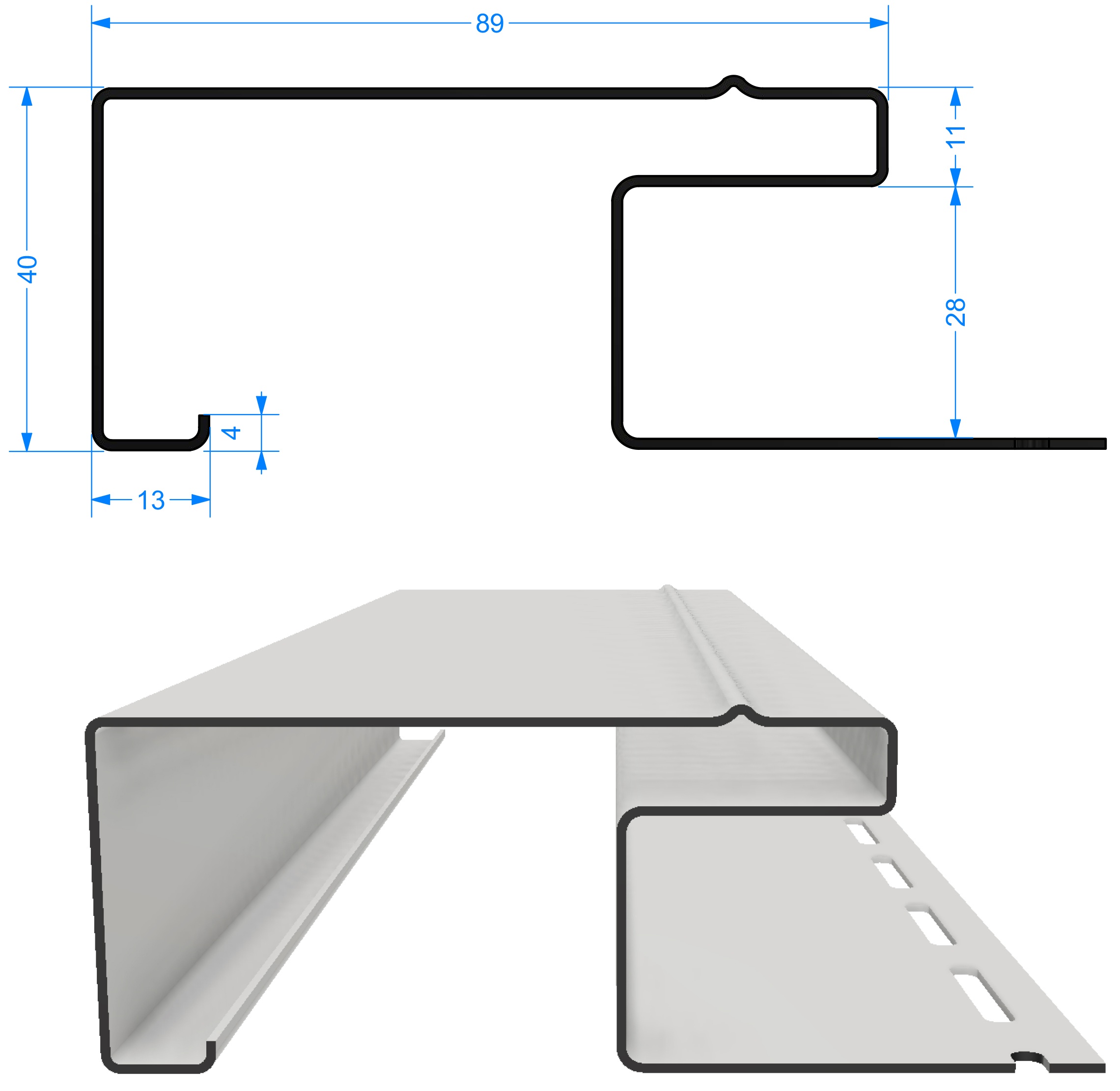 Наличник 89мм/30мм Docke 3000мм Белый купить в Санкт-Петербурге