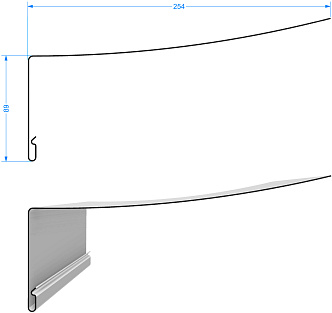 Профиль околооконный универсальный Docke 89/254мм 3000мм Графит купить в Санкт-Петербурге