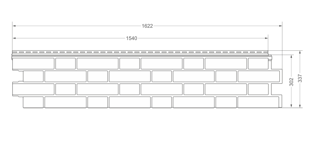 Панель Grand Line ЯФАСАД  Балтийский кирпич 1540х302мм Жемчуг купить в Санкт-Петербурге