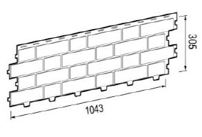 Фасадная панель Формлайт ТехноНИКОЛЬ Кирпич 1043х305мм 0.318кв.м Серо-Бежевый купить в Санкт-Петербурге