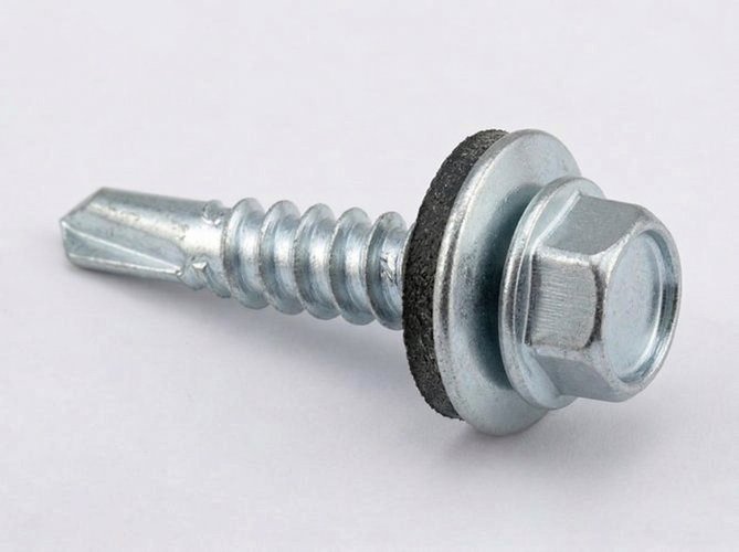 Саморез кровельный с шайбой 5.5х25 RAL 8017 (коричневый) купить в Санкт-Петербурге