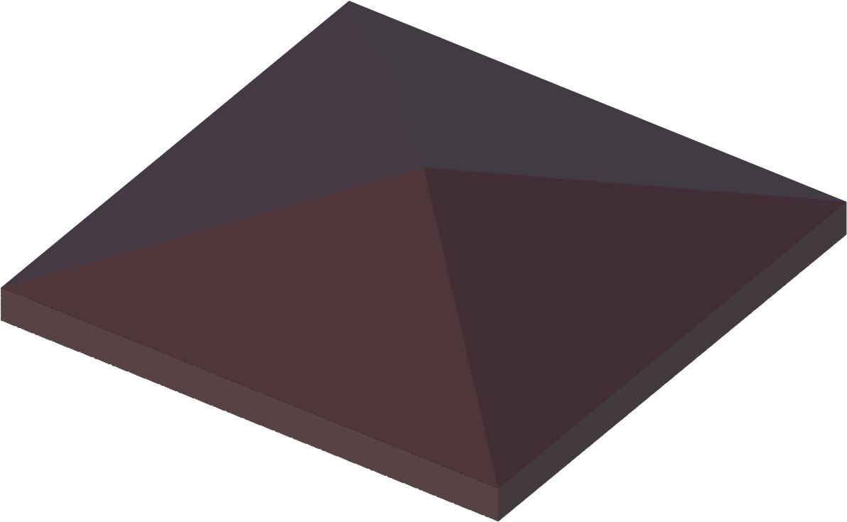 БЕТ-А Оголовник столбовой 380х380х70мм 8017 (коричневый) 48шт/пд купить в Санкт-Петербурге