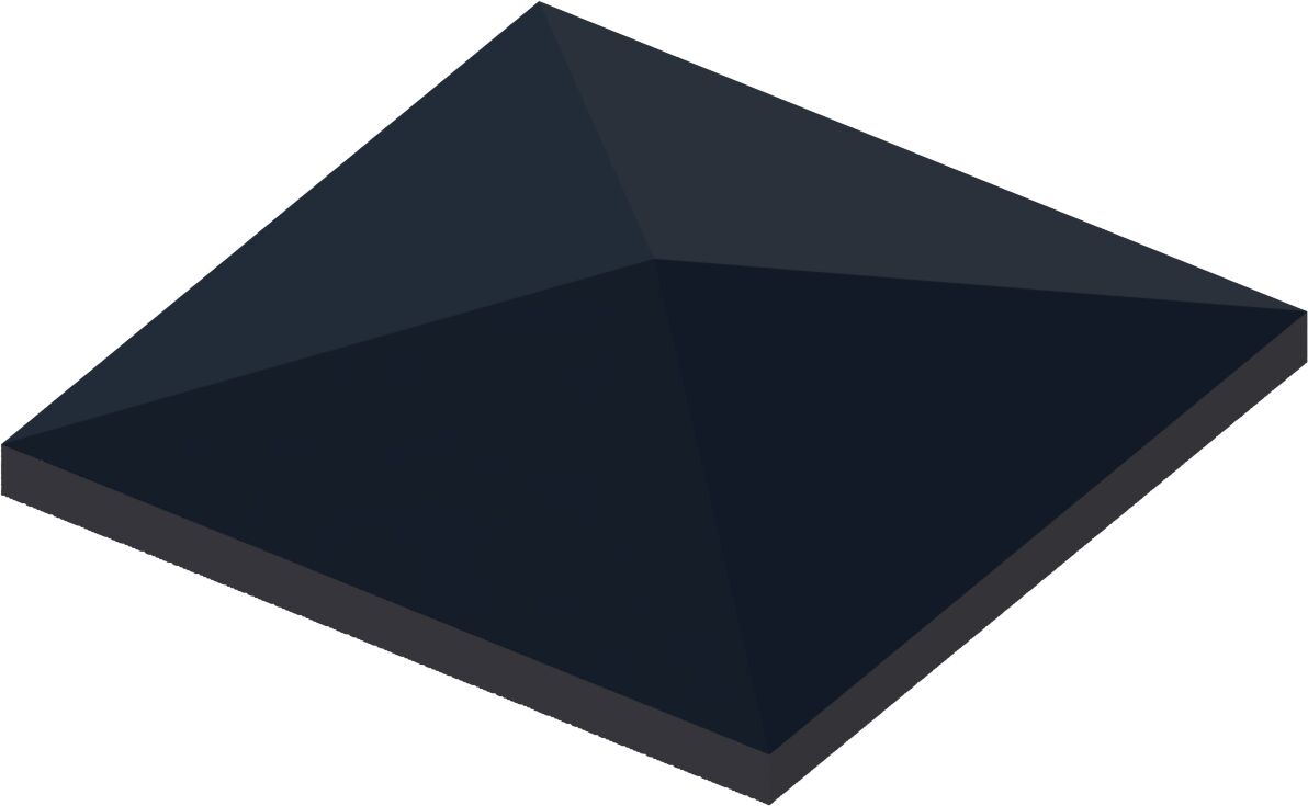 БЕТ-А Оголовник столбовой 480х480х100мм 9005 (черный) 48шт/пд купить в Санкт-Петербурге