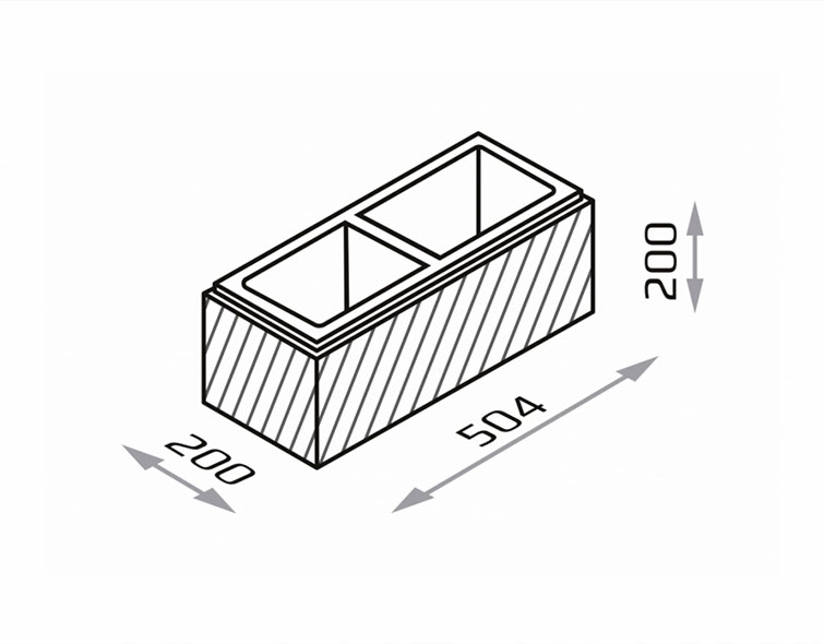 Камень заборный пролетный ROMA PERFECT (RP20) 50,4х20х20см Joniec купить в Санкт-Петербурге