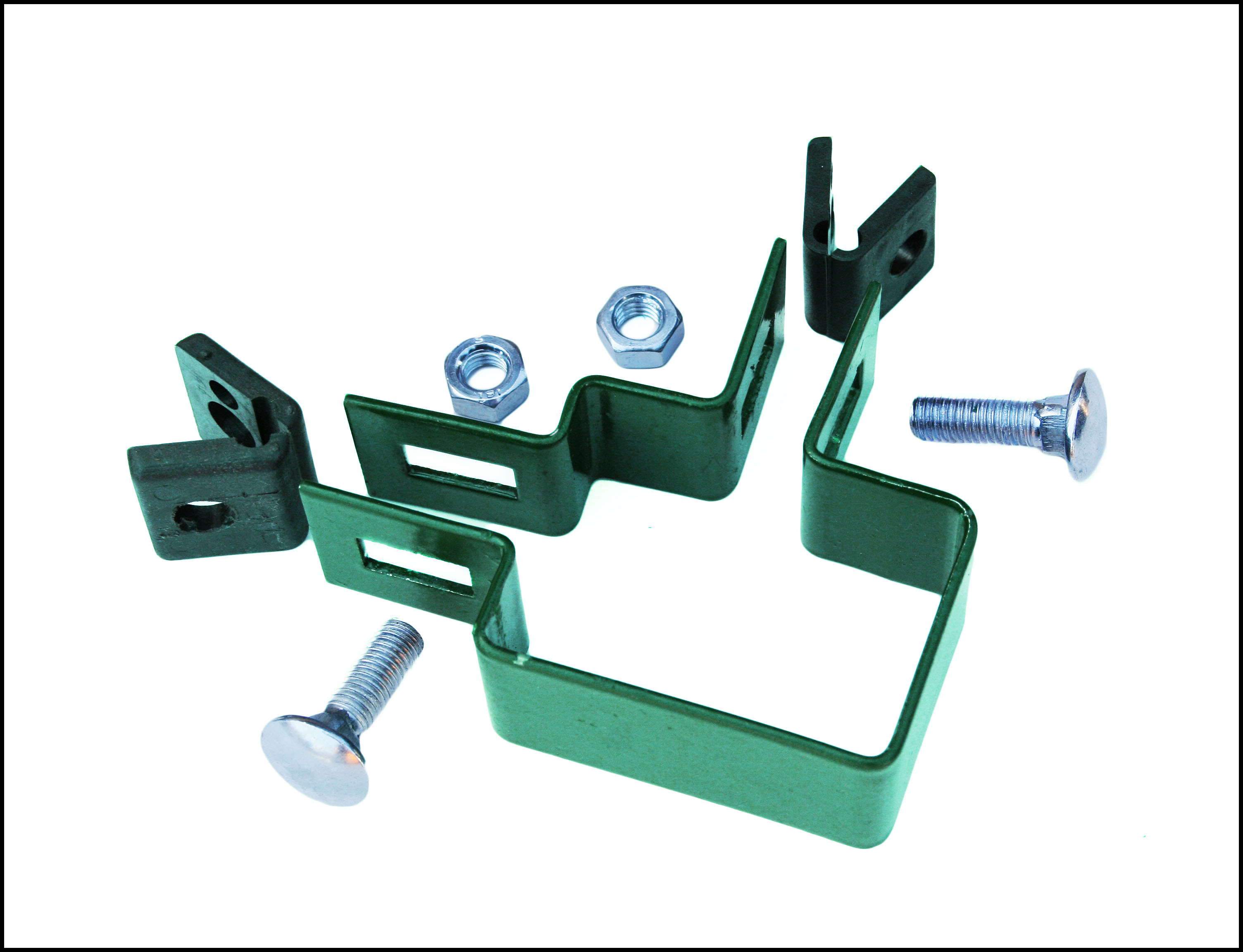 Крепление хомут угловой (укомплектован антивандальными гайками М6) купить в Санкт-Петербурге