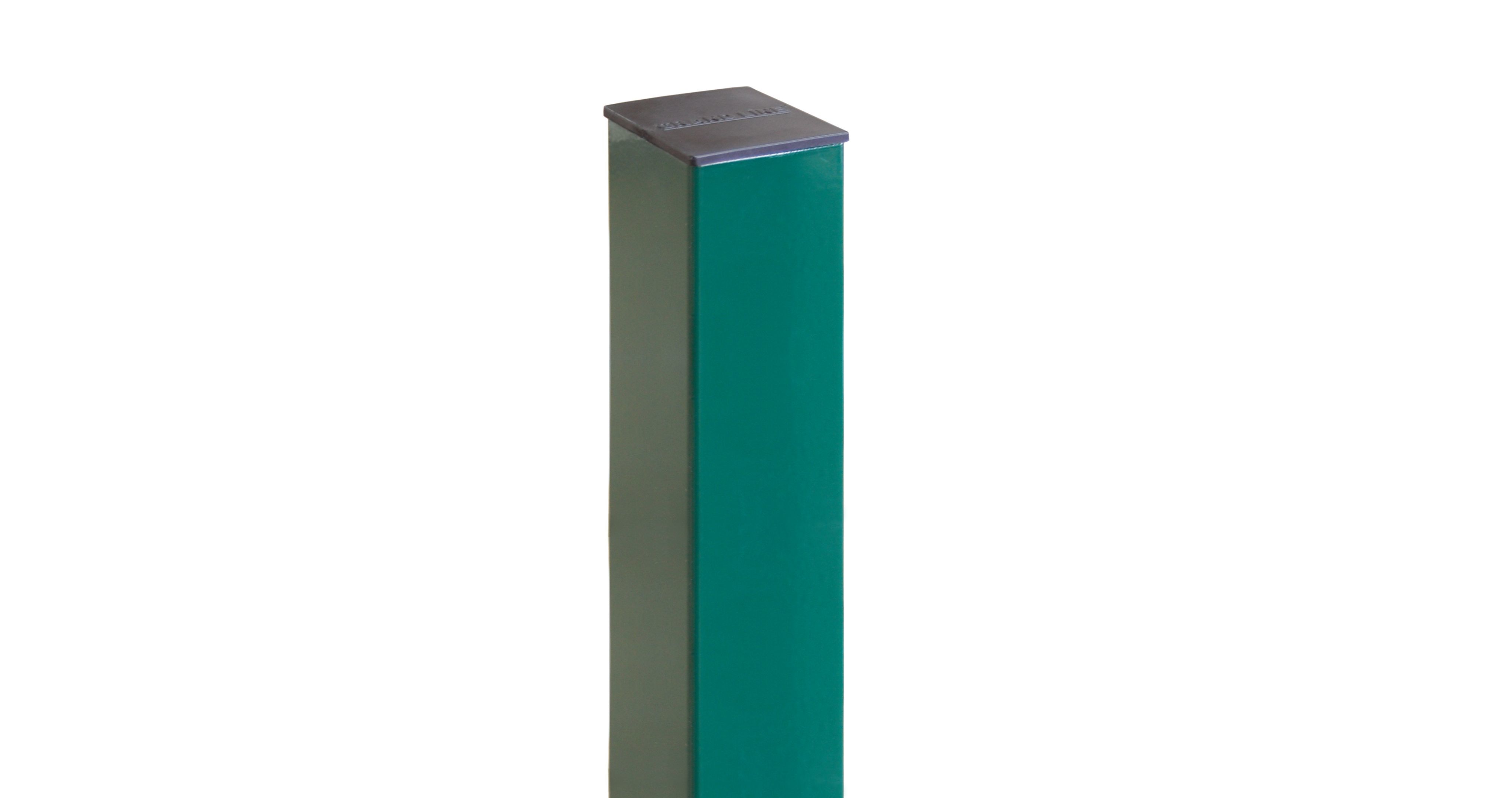 Оцинкованный столб с полимерным покрытием 62х55х1,4х2500, 4 отверстия, столб заборный 2500мм с полимерным покрытием, заглушка