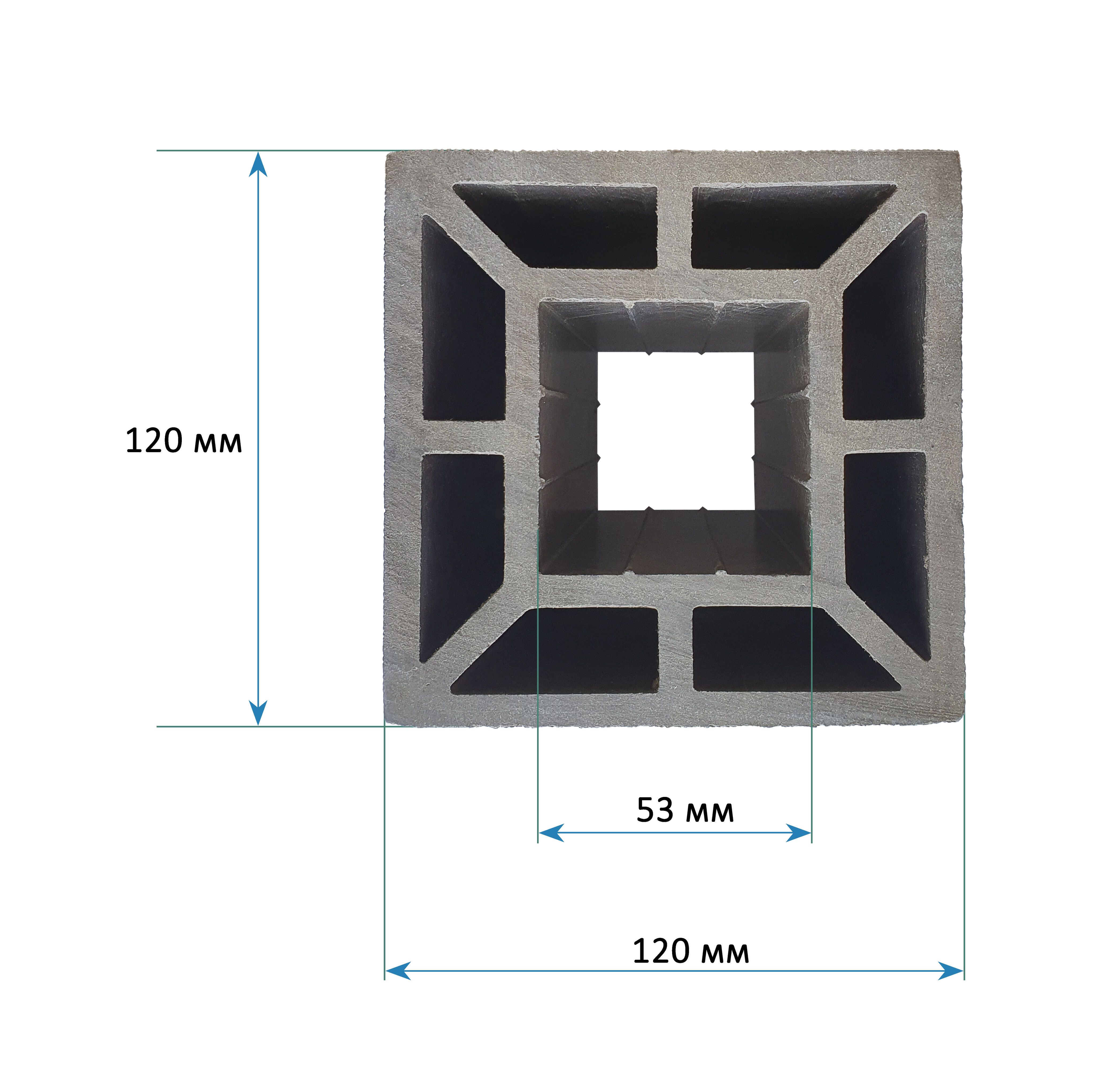 Столб большой ТЕРРАпол КЛАССИК Орех Милано 120х120х3050мм купить в Санкт-Петербурге