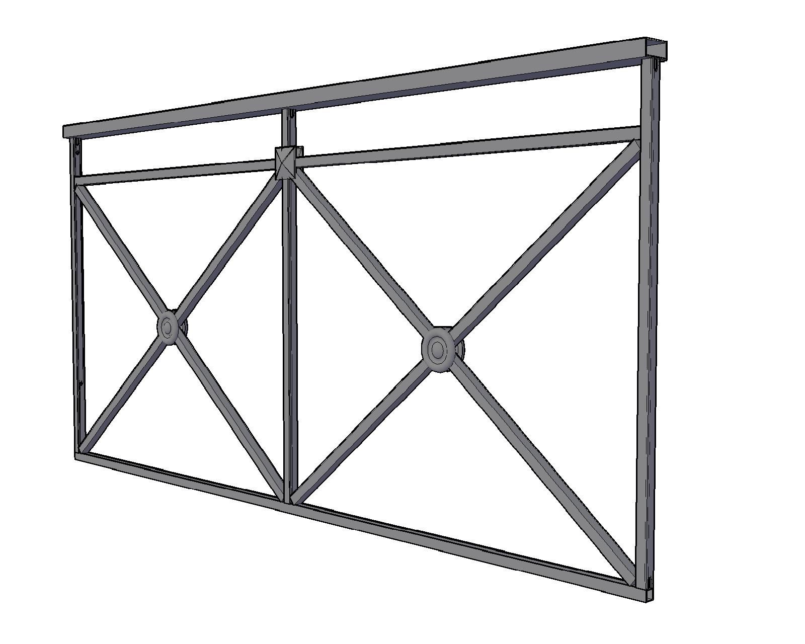 Секция пешеходного ограждения Крест-2 Ш- 1920 В-930 мм купить в Санкт-Петербурге