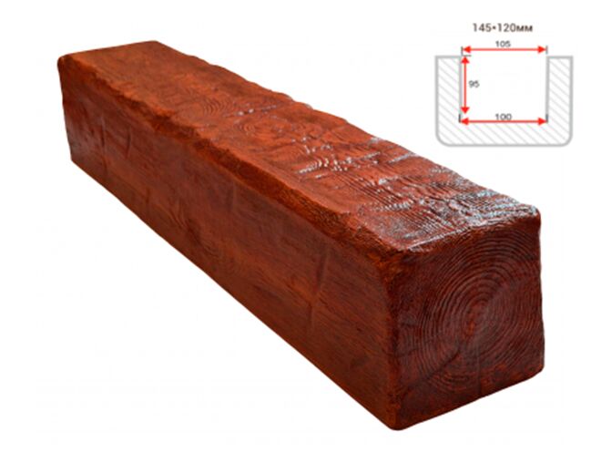 Балка декоративная "Рустик" 145х120мм 1000мм Арнодекор купить в Санкт-Петербурге