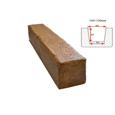 Балка декоративная "Рустик" 100х100мм 1000мм Арнодекор купить в Санкт-Петербурге
