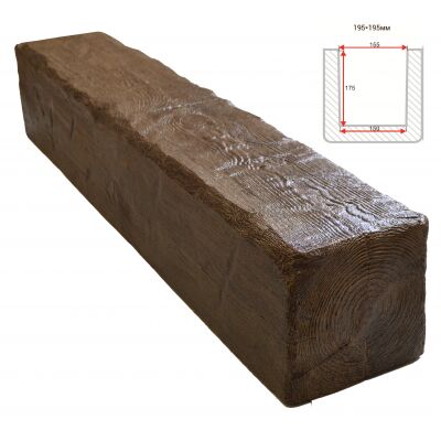 Балка декоративная "Рустик" 195х195мм 1000мм Арнодекор купить в Санкт-Петербурге