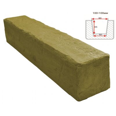 Балка декоративная "Рустик" 100х100мм 1000мм Арнодекор купить в Санкт-Петербурге