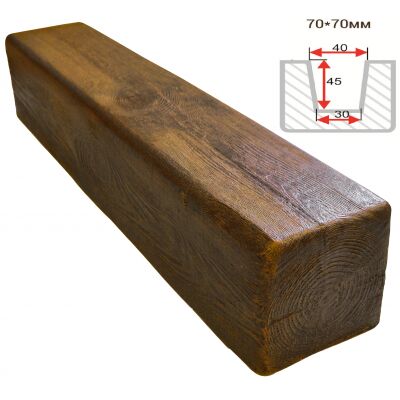 Балка декоративная "Модерн" 70х70мм 1000мм Арнодекор купить в Санкт-Петербурге