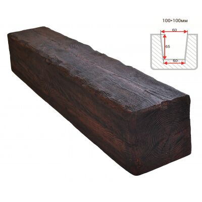 Балка декоративная "Рустик" 100х100мм 1000мм Арнодекор купить в Санкт-Петербурге