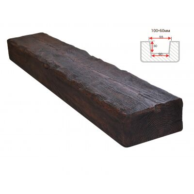 Балка декоративная "Рустик" 100х60мм 1000мм Арнодекор купить в Санкт-Петербурге