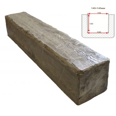Балка декоративная "Рустик" 145х145мм 1000мм Арнодекор купить в Санкт-Петербурге