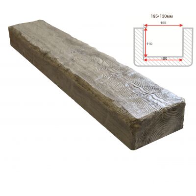 Балка декоративная "Рустик" 195х130мм 1000мм Арнодекор купить в Санкт-Петербурге