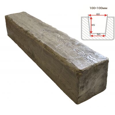 Балка декоративная "Рустик" 100х100мм 1000мм Арнодекор купить в Санкт-Петербурге