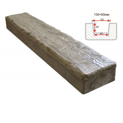 Балка декоративная "Рустик" 100х60мм 1000мм Арнодекор купить в Санкт-Петербурге