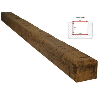 Балка декоративная "Рустик" 145х120мм 1000мм Арнодекор купить в Санкт-Петербурге
