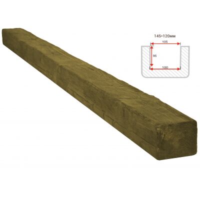Балка декоративная "Рустик" 145х120мм 1000мм Арнодекор купить в Санкт-Петербурге