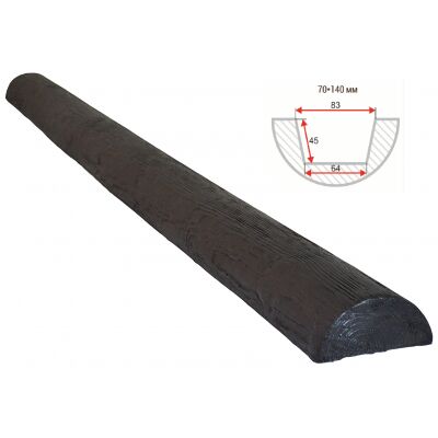 Полубревно декоративное "Рустик" 70х140мм 1000мм Арнодекор купить в Санкт-Петербурге