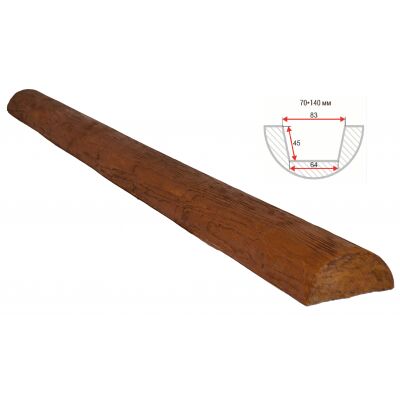 Полубревно декоративное "Рустик" 70х140мм 1000мм Арнодекор купить в Санкт-Петербурге