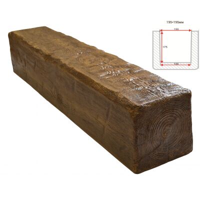 Балка декоративная "Рустик" 195х195мм 1000мм Арнодекор купить в Санкт-Петербурге