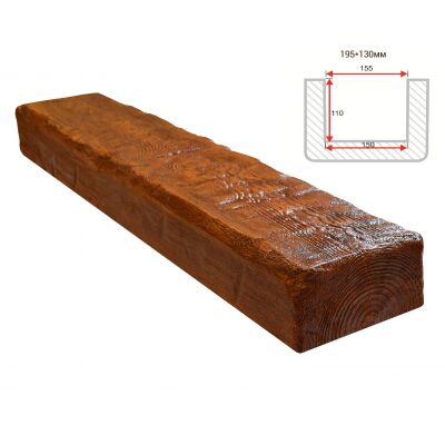 Балка декоративная "Рустик" 195х130мм 1000мм Арнодекор купить в Санкт-Петербурге